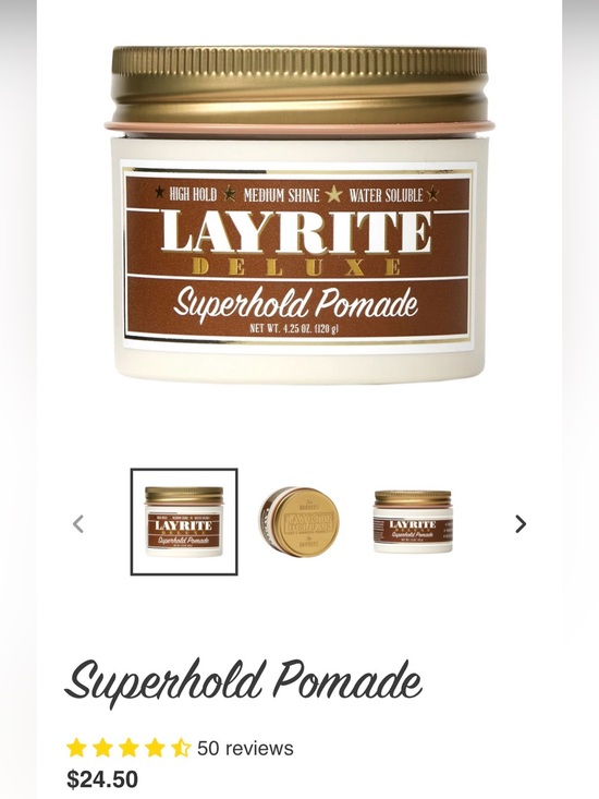 Layrite Deluxe Other - SOLD Layrite Deluxe Superhold Pomade, 4.25 oz, NEW NIB, $25
